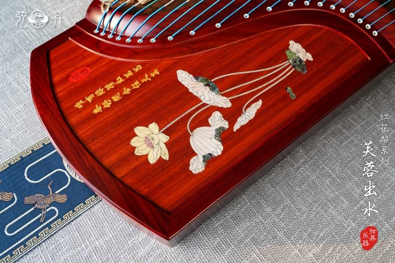 弦昇红花梨系列古筝-芙蓉出水
