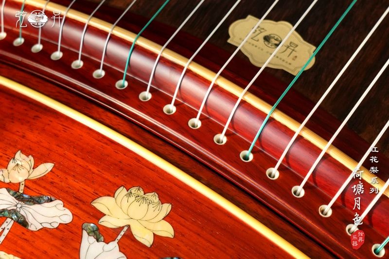 弦昇红花梨系列古筝-荷塘月色（红）