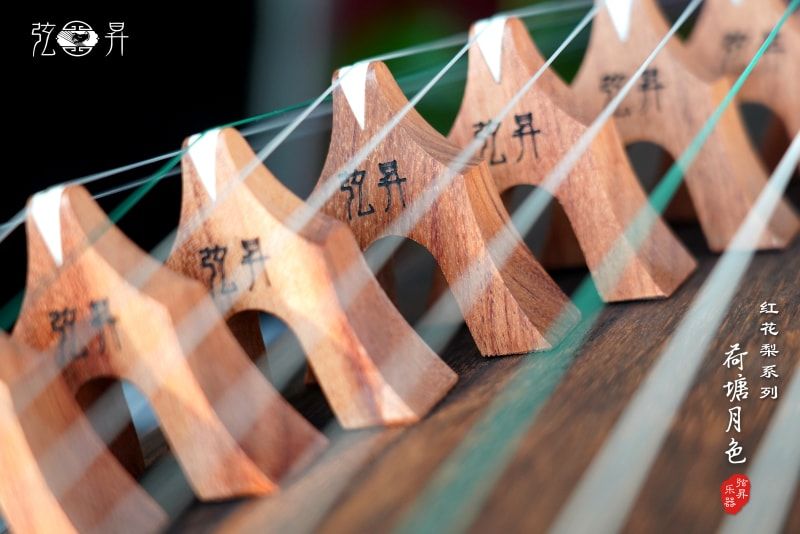 弦昇红花梨系列古筝-荷塘月色（红）