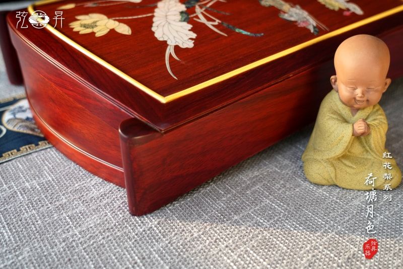 弦昇红花梨系列古筝-荷塘月色（红）