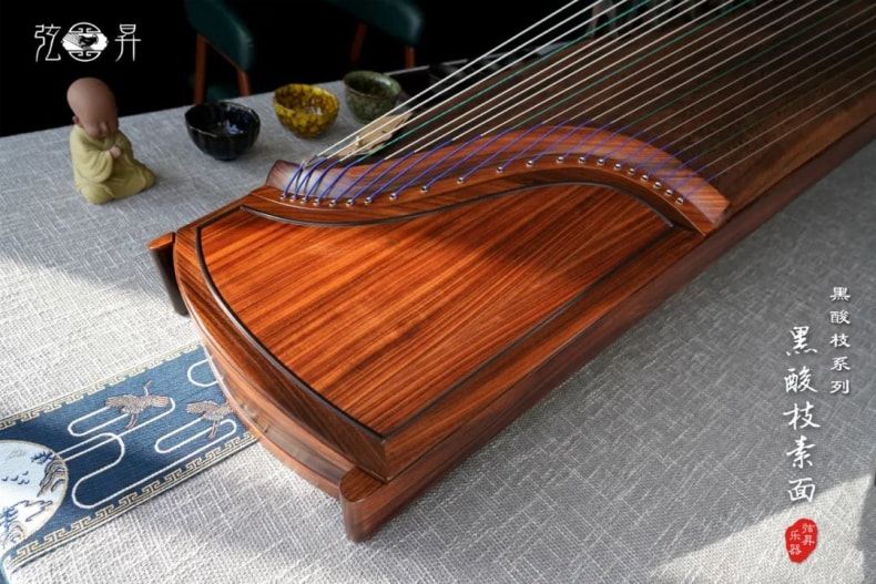 弦昇黑酸枝系列古筝-黑酸枝素面
