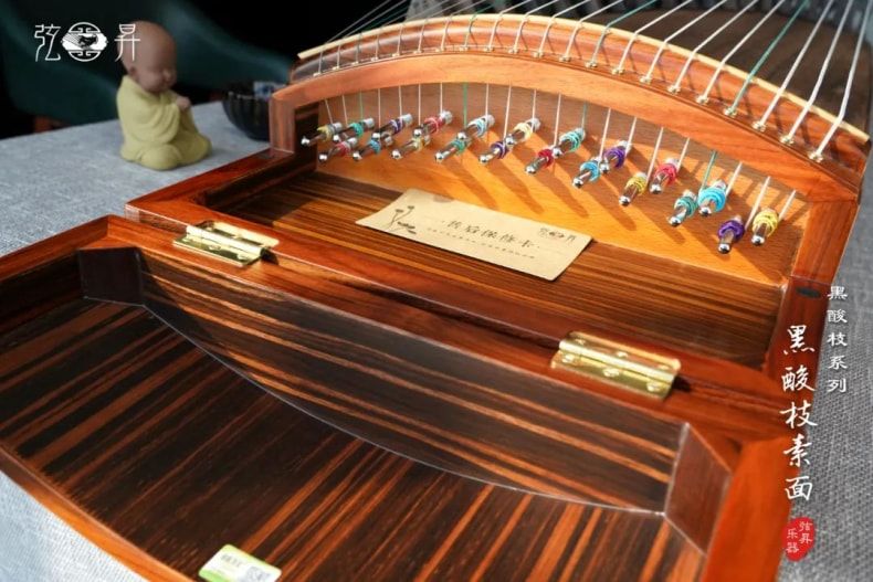 弦昇黑酸枝系列古筝-黑酸枝素面