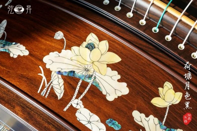 弦昇黑檀系列古筝-荷塘月色（黑）