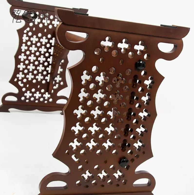 弦昇古筝架子古典古筝架H公字型花窗古筝琴架镂空古筝架