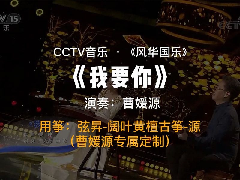 古筝演奏家曹媛源用弦昇-源（定制）弹奏《我要你》
