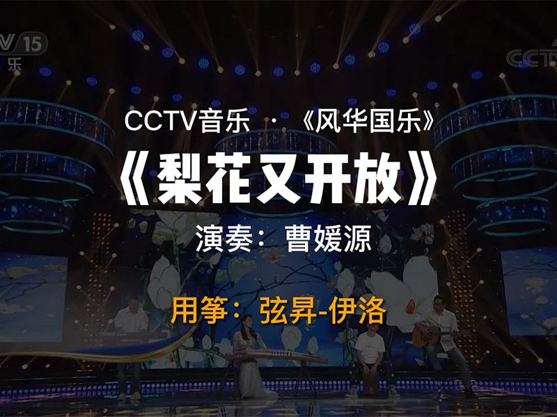 古筝演奏家曹媛源用弦昇-伊洛弹奏《梨花又开放》