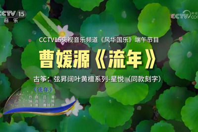 曹媛源古筝曲《流年》-央视音乐频道端午节目，古筝：弦昇阔叶黄檀系列-星悦（同款刻字）